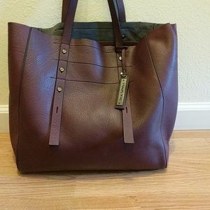 Wine red genuine leather Via Spiga bag